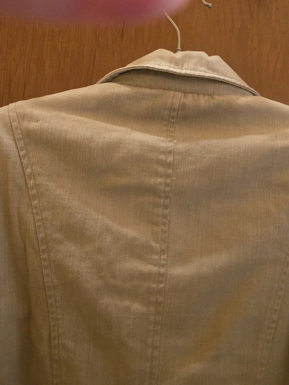 Caffeine Culture VTG Y2K Mens Tan Utility Jacket Blazer Elbow Patch Camo Lined